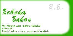 rebeka bakos business card